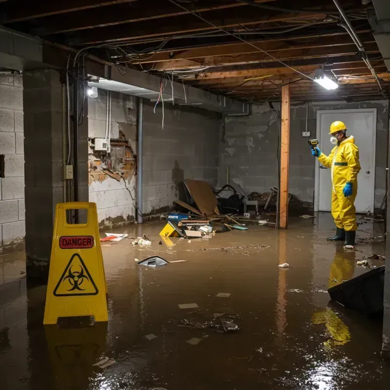 Flooded Basement Electrical Hazard in San Carlos, AZ Property